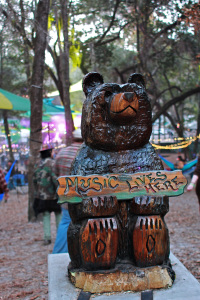 the mascot of bear creek, seen here without sunglasses