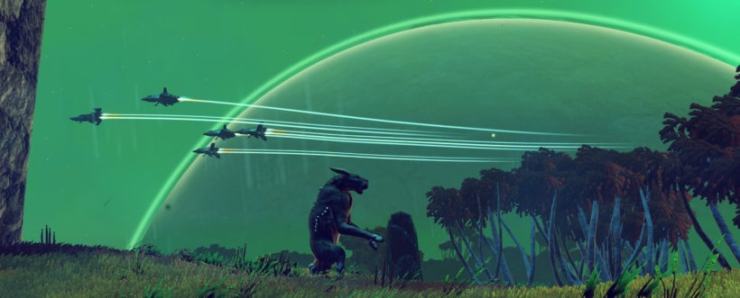 The Majestic "Struttin Werewulf" in his natural habitat in No Man's Sky